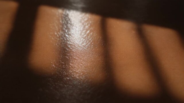 Healthy Skin Texture with Sunlit Stripes and Shadows