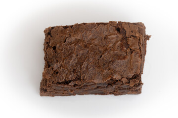 Brownie isoloated on white background