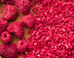 a dry raspberry powder background