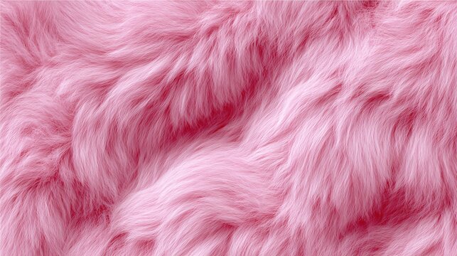 Pink fluffy faux fur texture background soft and cozy abstract.