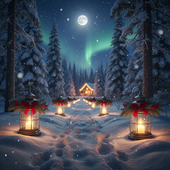 christmas tree in the night