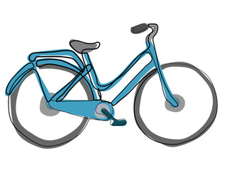 Bicycle in a continuous line pattern.