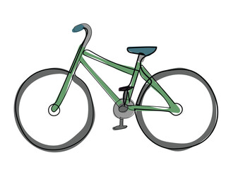 Bicycle in a continuous line pattern.