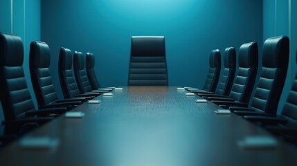 Corporate meeting room setup for telecommunications modern office gigapixel quality professional environment