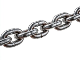 Obraz premium A strong metal chain link symbolizing connection and strength