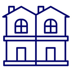 housing duplex icon vector