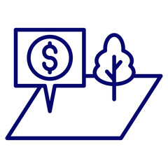 property land icon vector