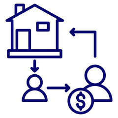 house rental icon vector