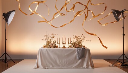 romantic dinner setting