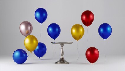 colorful balloons isolated on white