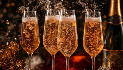 two glasses of champagne