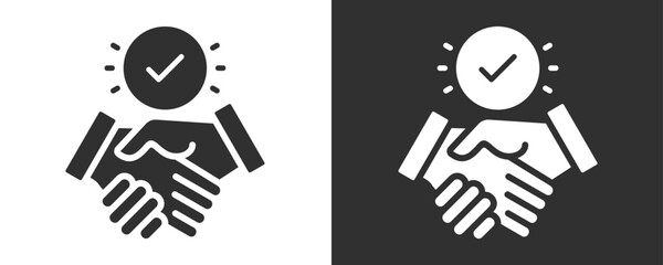 Trust Icon Set Vector Collection Isolated In Black And White