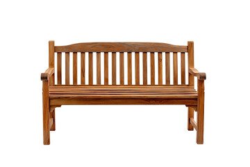 Wood bench. Slatted seating, ornate top rail on black