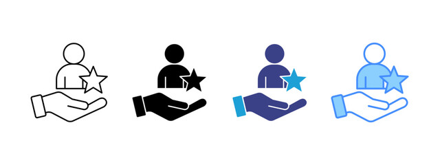 Talent icon set multiple style collection