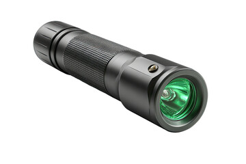 Black flashlight casts green light in dark