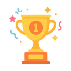 illustration of first place trophy cup