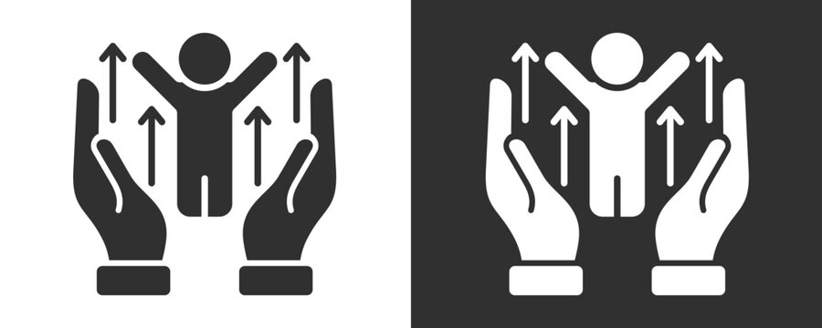 Empowerment Icon Set Vector Collection Isolated In Black And White