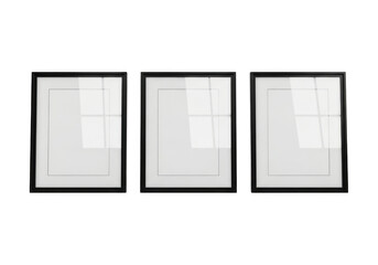 Three white sachets isolated on transparent background