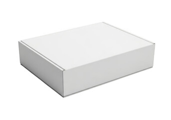 White box isolated on transparent background