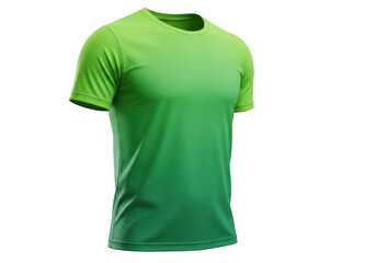 Green t shirt isolated on transparent background