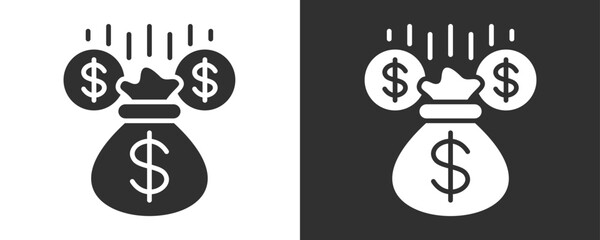 Funding Icon Set Vector Collection Isolated In Black And White
