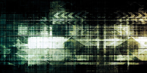 Cybersecurity Threat Intelligence Network Abstract Background