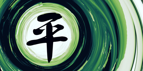 Peace Chinese Calligraphy Brushstroke