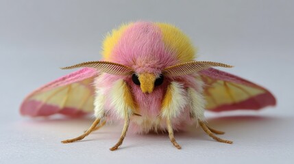Ai generates Fluffy moth with vibrant colors