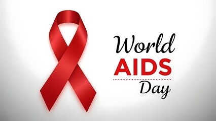 Commemorating world aids day with the iconic red ribbon symbol for global awareness