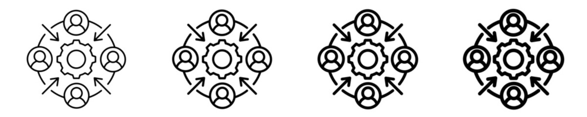 Obraz premium Employee Engagement Icon Set Different Style Collection 