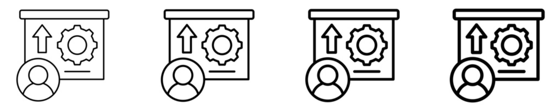 Individual Development Plan Icon Set Different Style Collection
