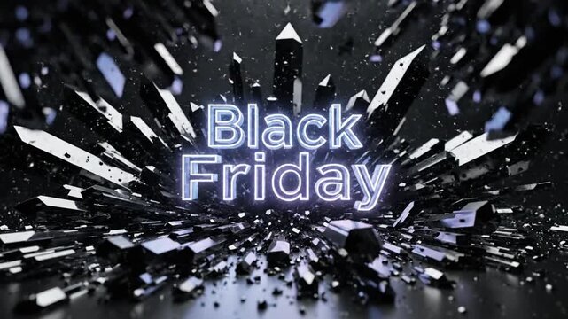 Dynamic Black Friday Explosion Graphic for Promotional Sales