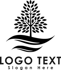 Business logo design template with slogan, corporate identity graphic for business