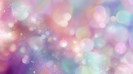 dreamy holographic pastel backdrop with soft bokeh shine and elegant reflections