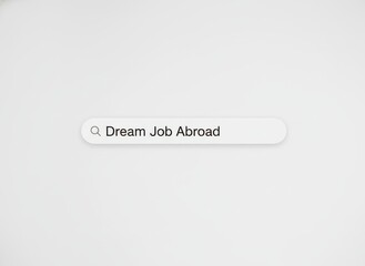 Searching online for dream job abroad