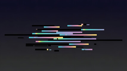 Bandas de datos de colores en movimiento sobre fondo oscuro, concepto de velocidad digital, banda ancha y conexión de alta tecnología