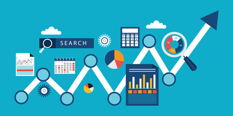 Search Analysis Marketing concept