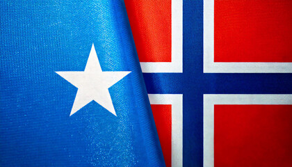 ノルウェーの国旗とソマリアの国旗(Norway flag & Somalia flag.)
