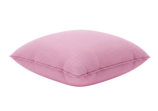Soft pink cushion isolated on transparent background