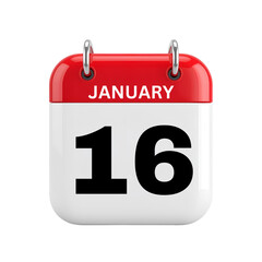 16 January Date calendar icon	