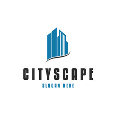cityscape city logo design concept simple idea