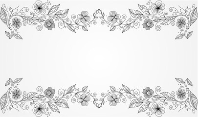 Floral border frame ornament decoration