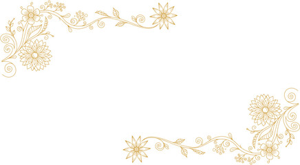Floral border frame ornament decoration
