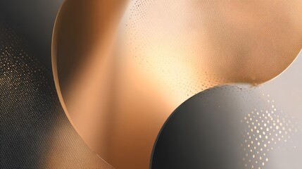 Modern and sleek abstract design with metallic and dotted patterns
