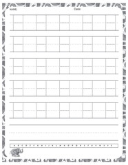 Capital Letter H Tracing Worksheet &ndash; Uppercase Handwriting Practice Page
