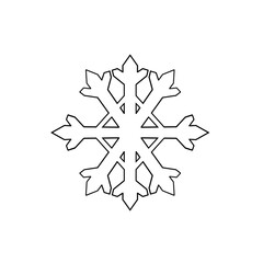 Obraz premium Snowflake black and white hand drawn clip art 
