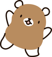 Funny Doodle Bear Element