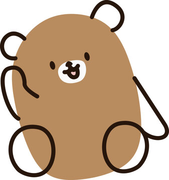 Funny Doodle Bear Element