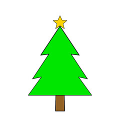 Fototapeta premium Green Christmas tree clip art 