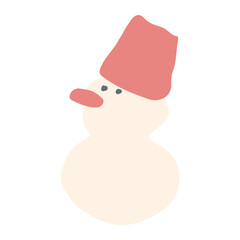 やさしい園じかんイラスト｜雪だるま（Watercolor Snowman）